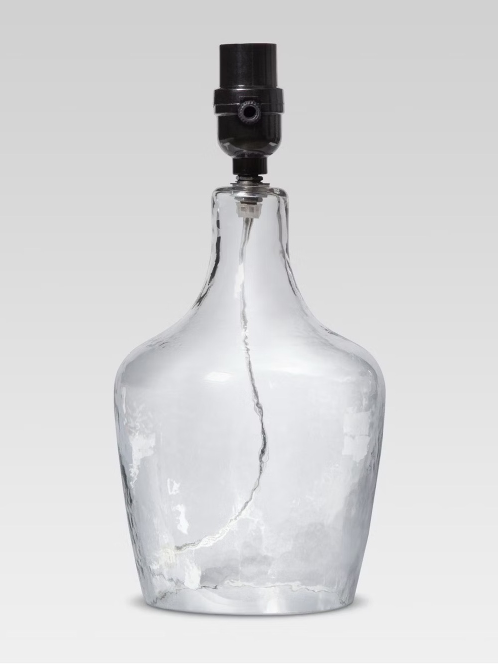 Artisan Glass Jug Small Lamp Base Clear - Threshold : ETL Listed, No Assembly,